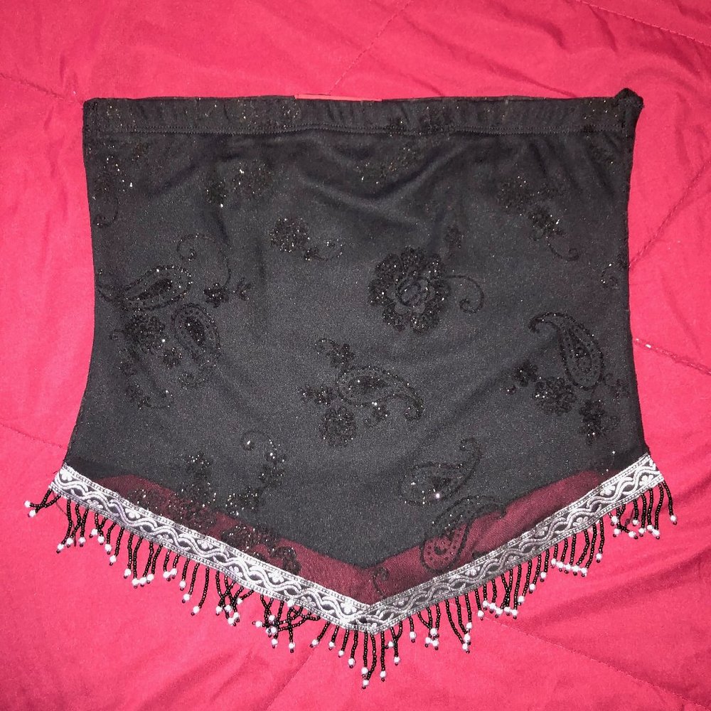 Vintage Embroidered Strapless Top